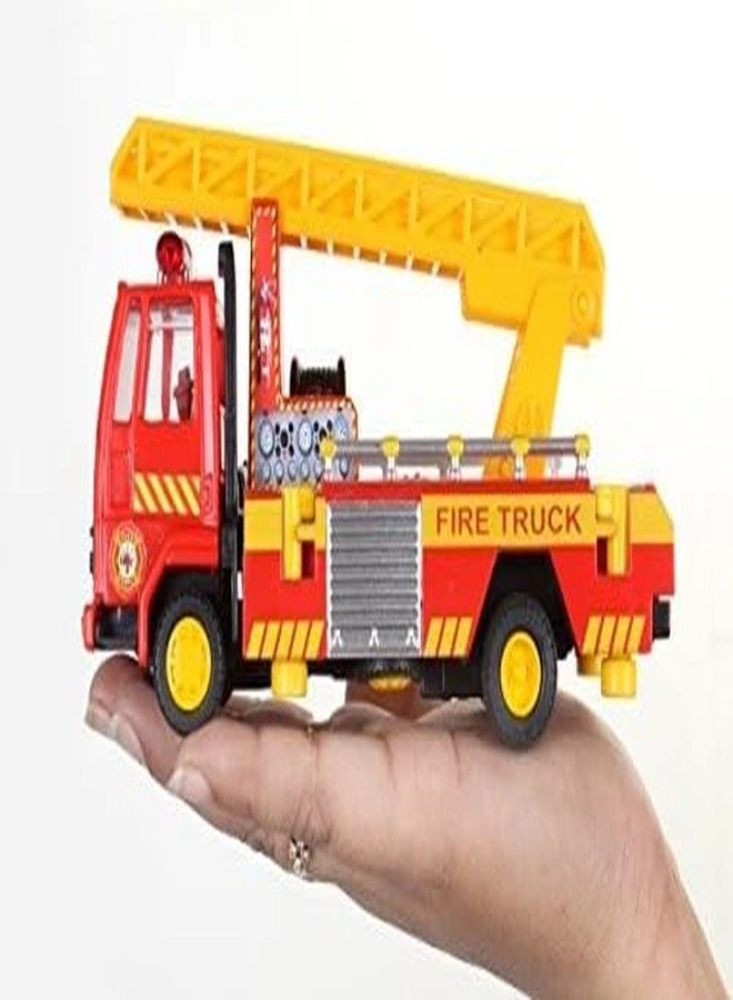 ASBK Daily Transport Vehicles, Cars, Auto, Jets, Bus, Aeroplane, Toys for School Projects and Kids. Pull Down Mechanism Vehicles (Fire Truck)
